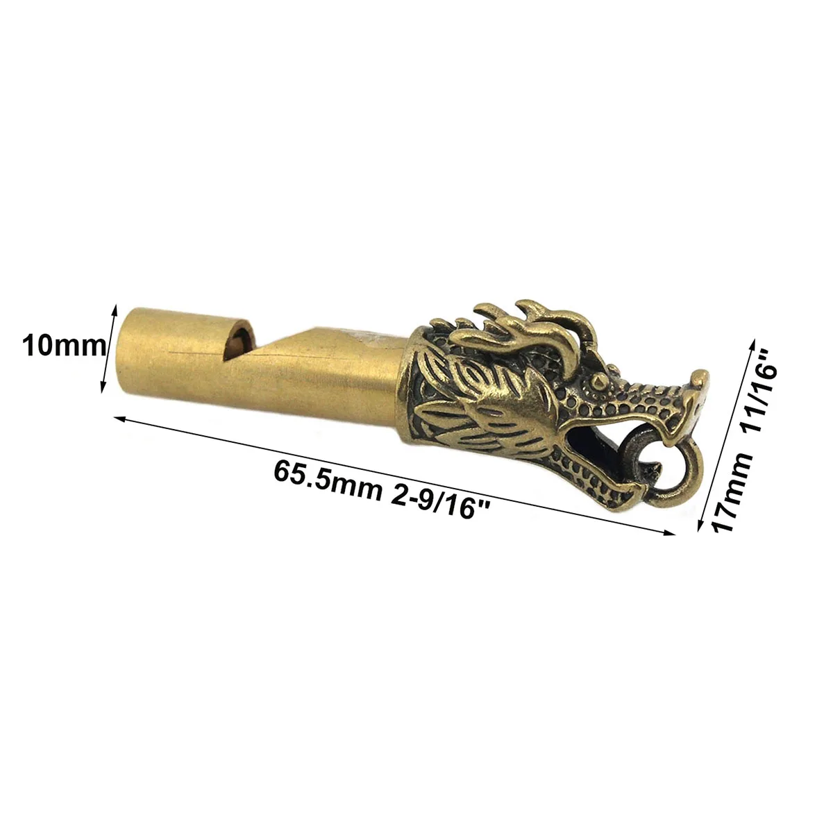 1piece Retro Brass Dragon Survival Whistle Key Chain Decoration Quality Pendant Referee Loud Whistle SOS Tool