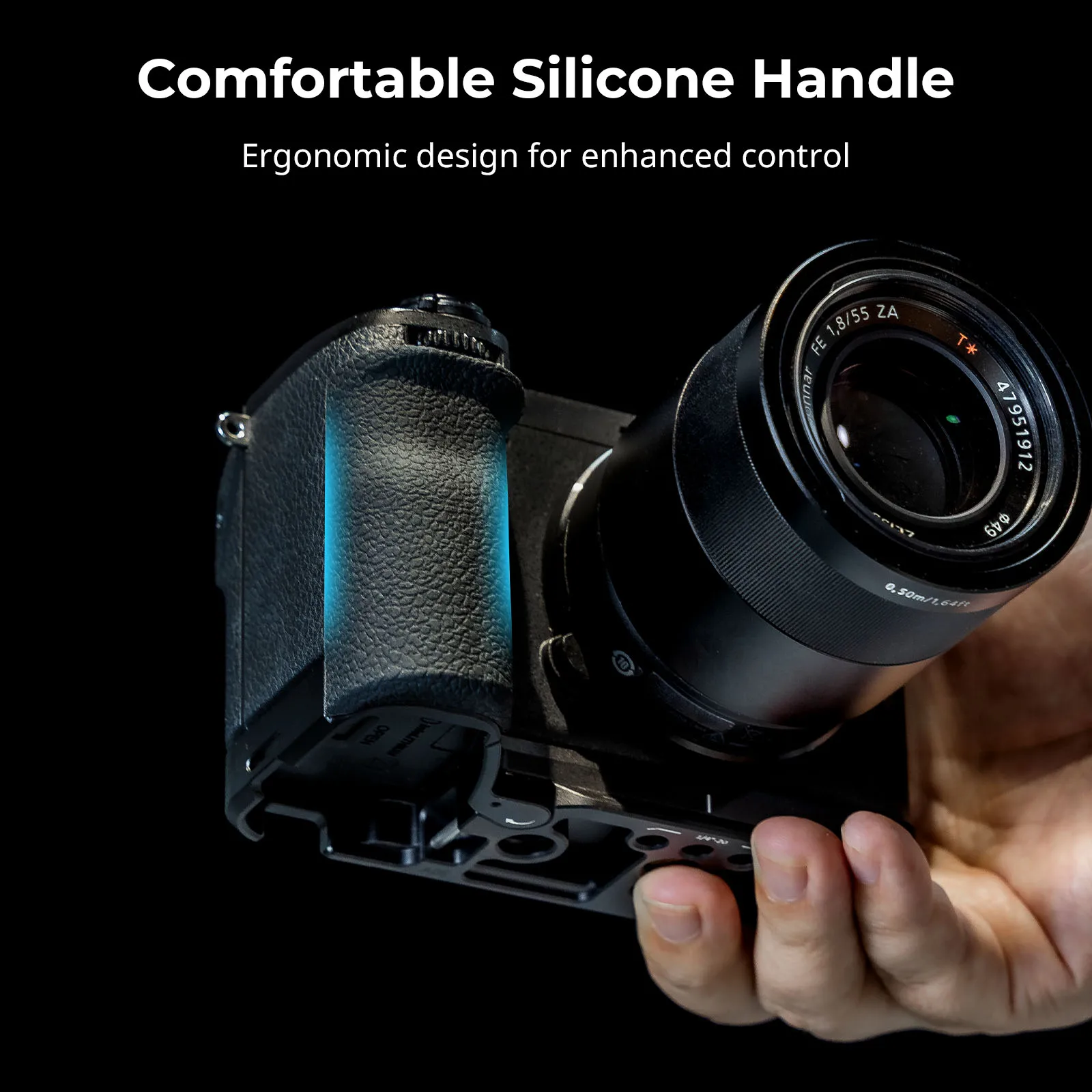 SmallRig A6700 L-Shape Mount Plate with Silicone Handle for Sony Alpha 6700 w Arca-Swiss Quick Release Plate for Tripods -5061