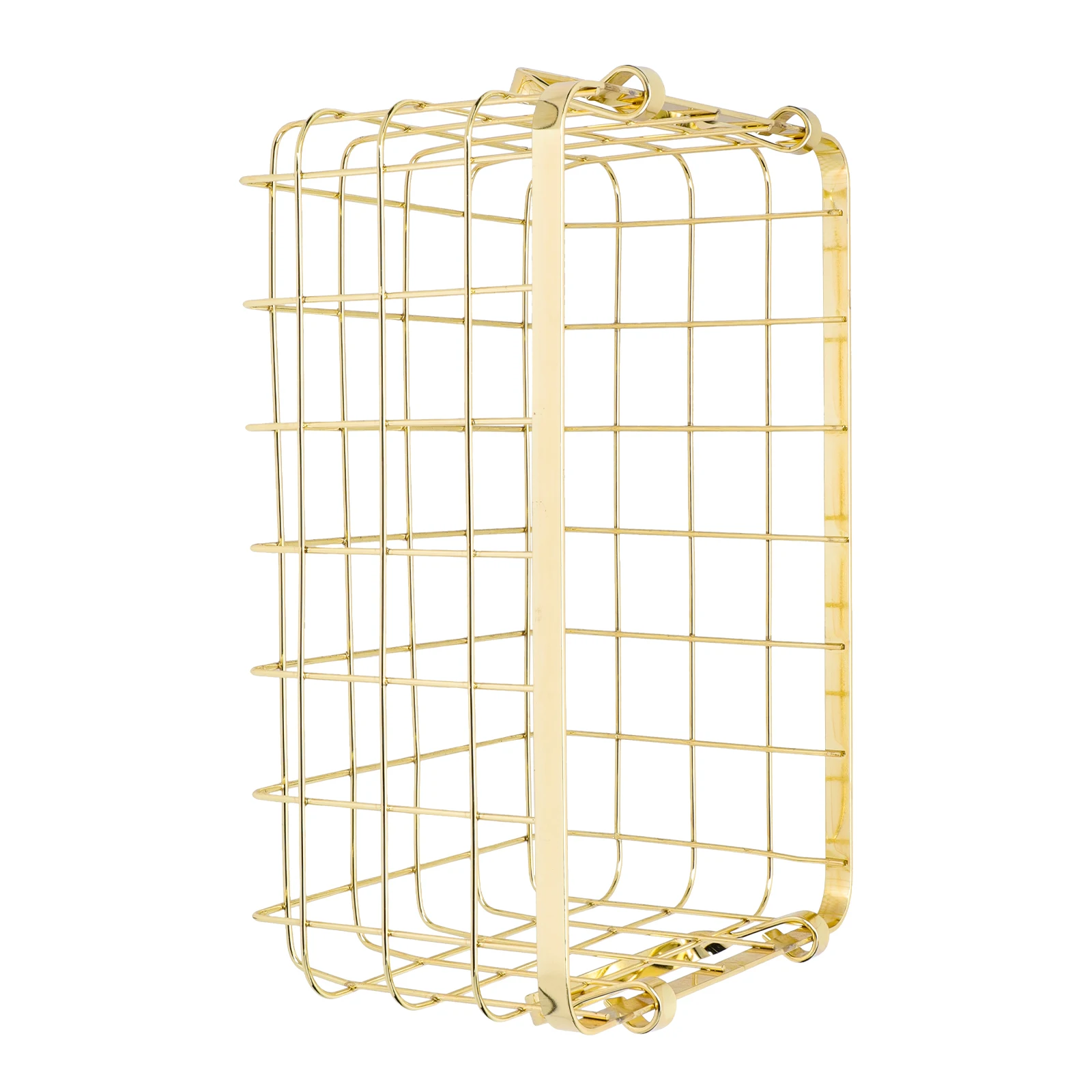 

Storage Basket 28.5x22x14cm Golden Wire Handheld Material Home Hotel Decor Fruit Snack Organizer Nordic Style