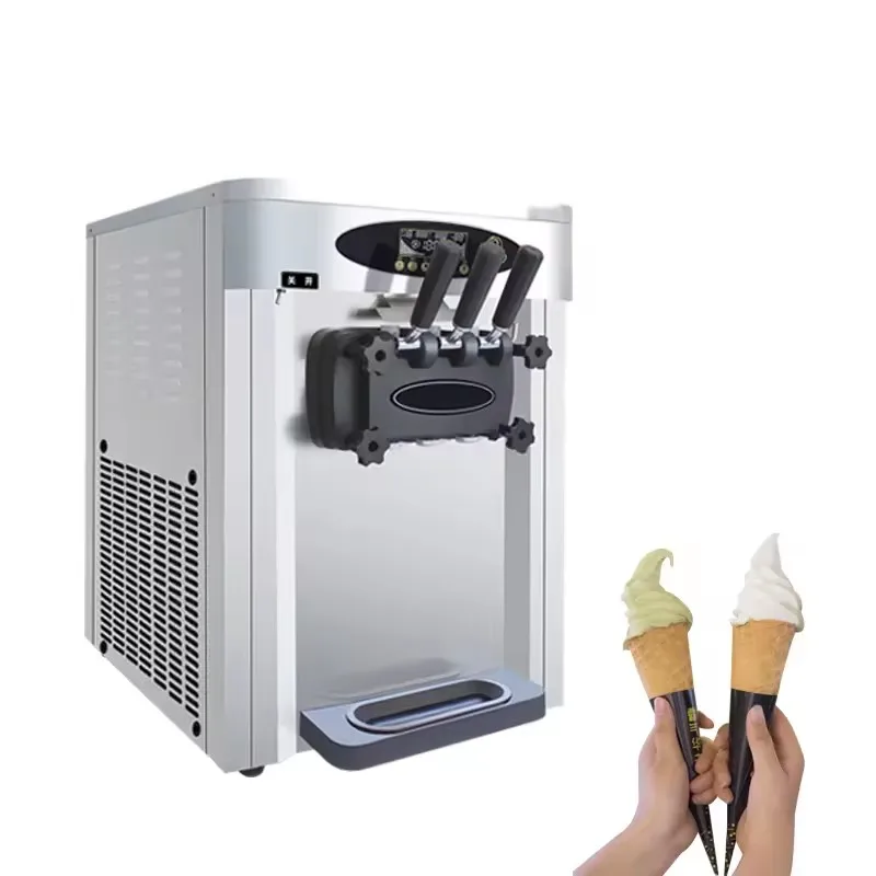 Factory Direct Sale Automatic Commercial Tabletop Cone Ice Cream Equipment Soft Serve Ice Cream Machine