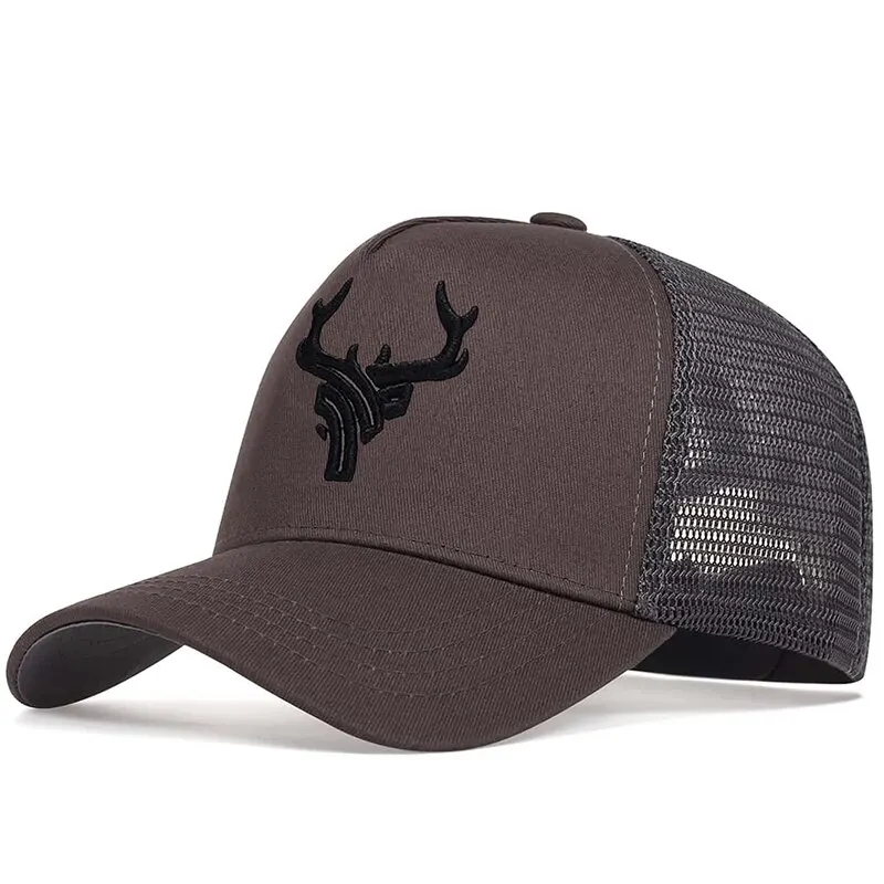 Unisex Animal Antlers Embroidery Baseball Net Caps Spring and Summer Outdoor Adjustable Casual Hats Sunscreen Hat image 2