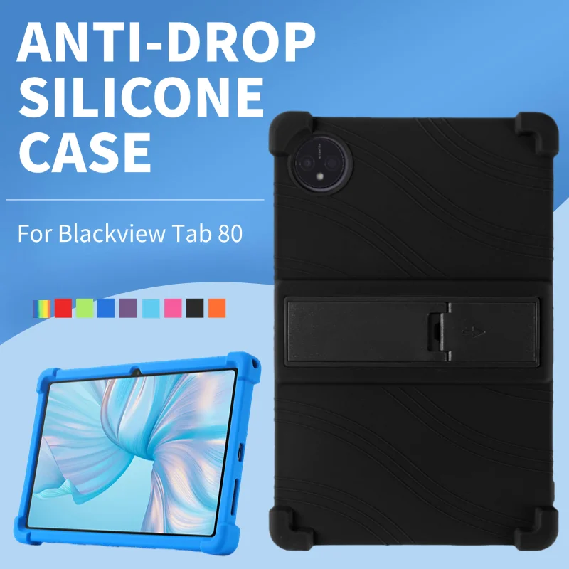 

Чехол для Blackview Tab 80, регулируемый противоударный чехол-подставка, мягкий силиконовый чехол, совместимый с планшетом Blackview 10 WiFi 2023,
