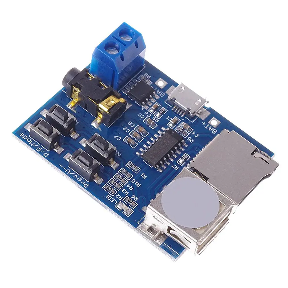 HOT Mp3 Lossless Decoders Decoding Power Amplifier Mp3 Player Audio Module Mp3 Decoder Board support TF Card USB