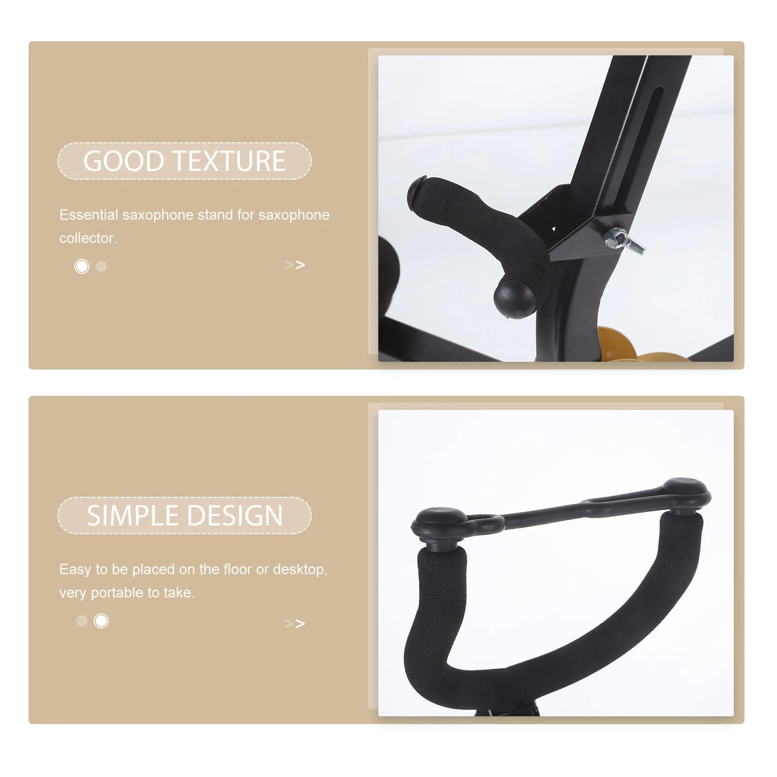 

2pcs Stand Folding Holder For Foldable Sax Holder Alto Tenor Sax Flute Clarinet Rack Portable Instrument Stand