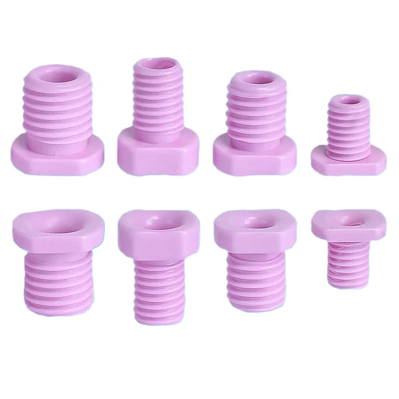 20Pc Porcelain Eye Ceramic Screw Hollow Through Coil Nozzle M8 M10 M12 M14 M16 M18 M20 M24 with Thread Ceramic Eyelet