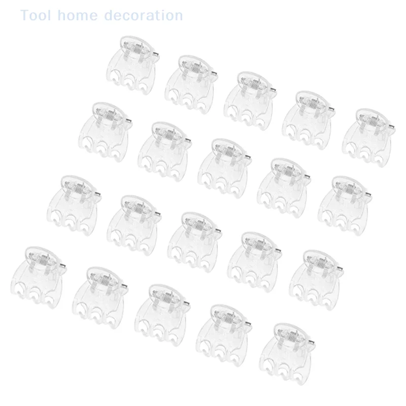 100Pcs Transparent Garden Plant Clips Clear Plastic 6-Claw Orchid Clamp Flower Climbing Stem Decorative Support Fixer