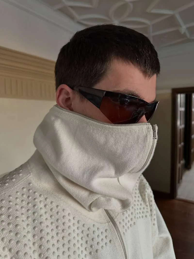 

Американская модная тенденция: однотонная толстовка оверсайз для мужчин, уличный ретро-стиль Y2K, свободная толстовка с молнией и длинными рукавами в стиле Харадзюку.