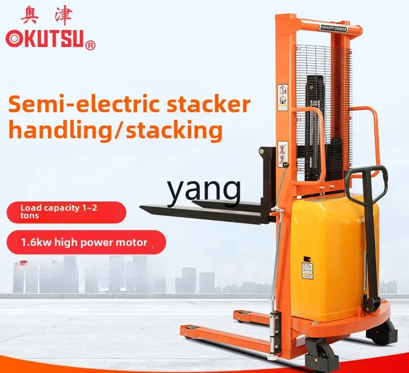 CCL semi-electric stacker forklift small hydraulic lift stacking lift truck