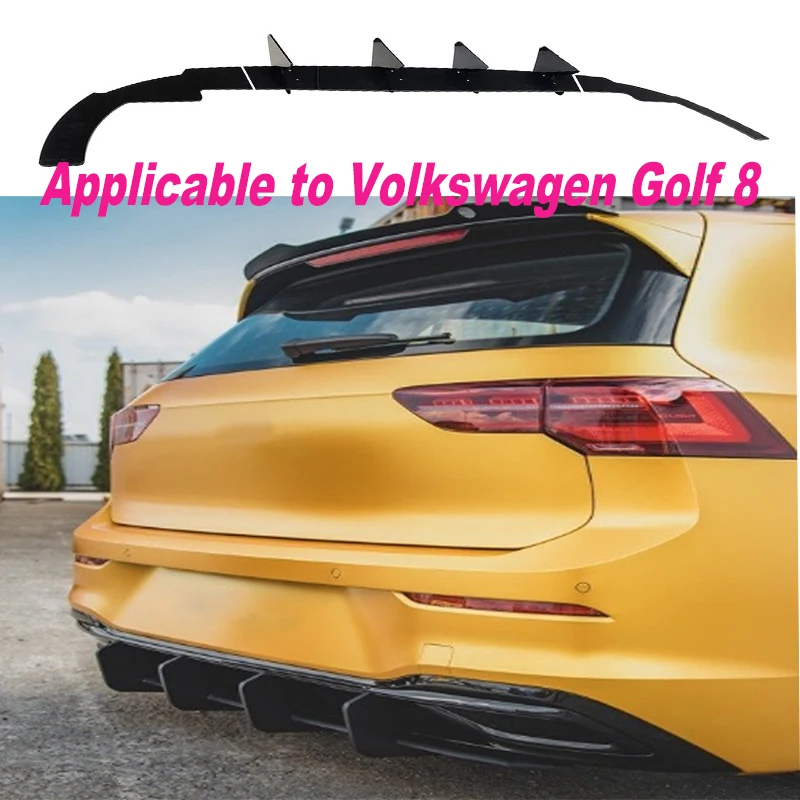 Applicable to Volkswagen Golf 8 High 8 Pro Golf Mk8 2021 + Tail Lip Rear Lip Rear Blade Spoiler Modification