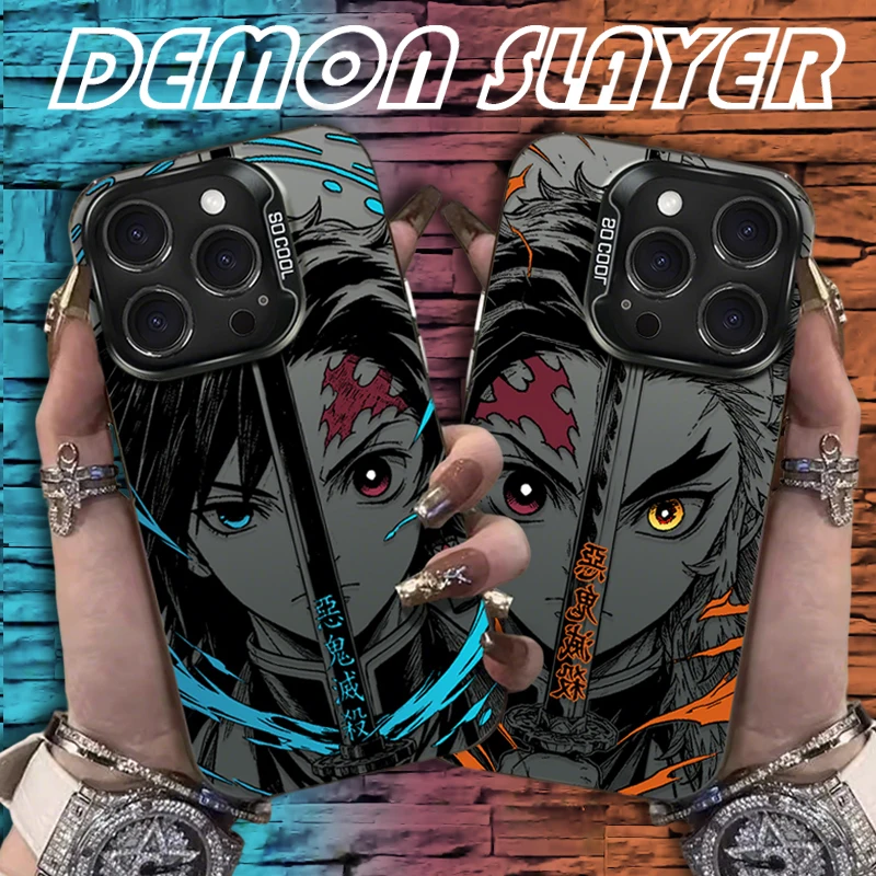 Funda para Teléfono DEMON SLAYER TANJIRO GIYUU RENGOKU, Compatible con iPhone 12, 17, Air Pro Max, 16, 15, 11, 14, 13 Pro Max, XS, X, XR, Plus, 8, 7, SE 2020