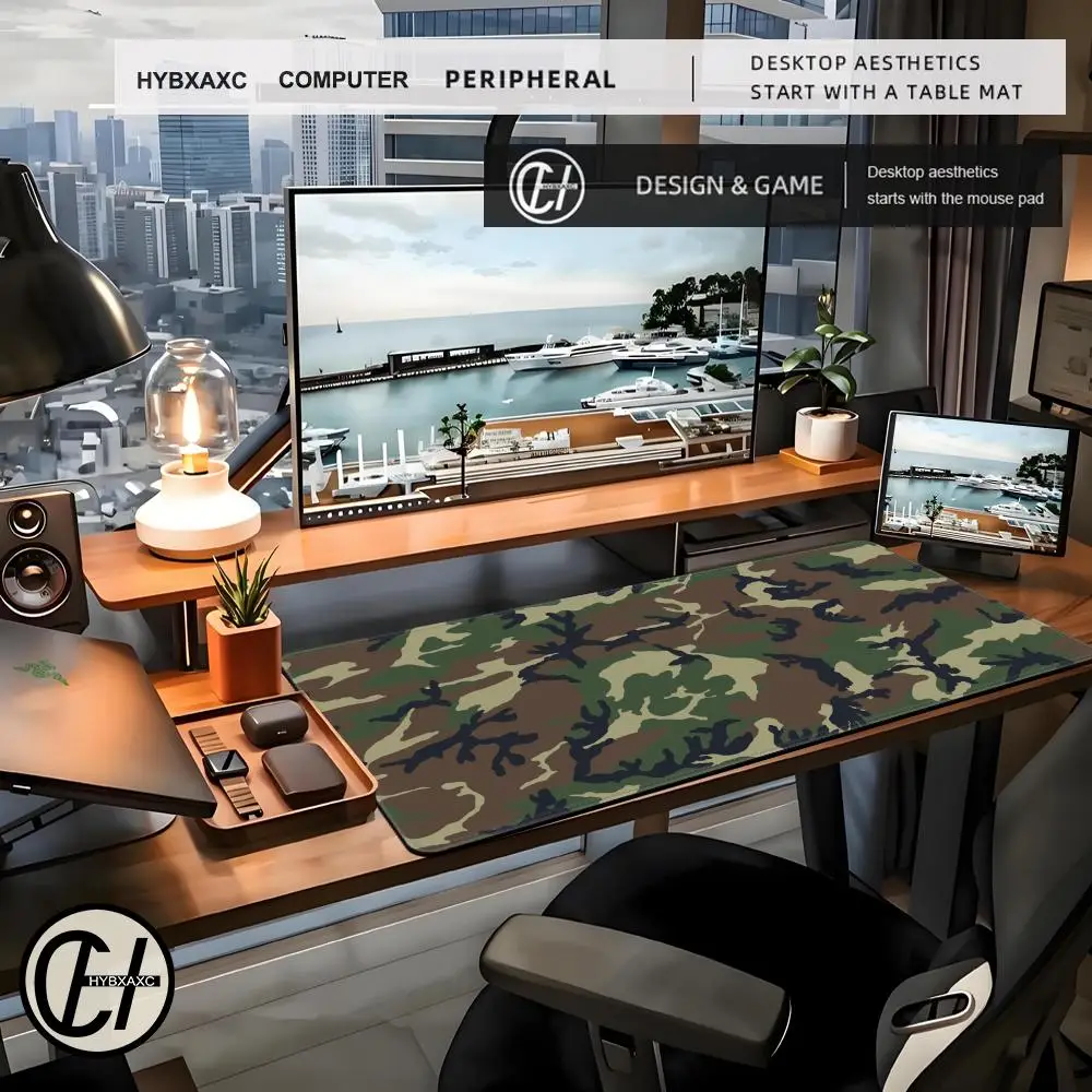 Camouflage Japanese Anime Mouse Pad HD Printing Large 90x40cm Office Computer Keyboard Mouse Pad XXL PC Gamer Greek Myth Desk Ma