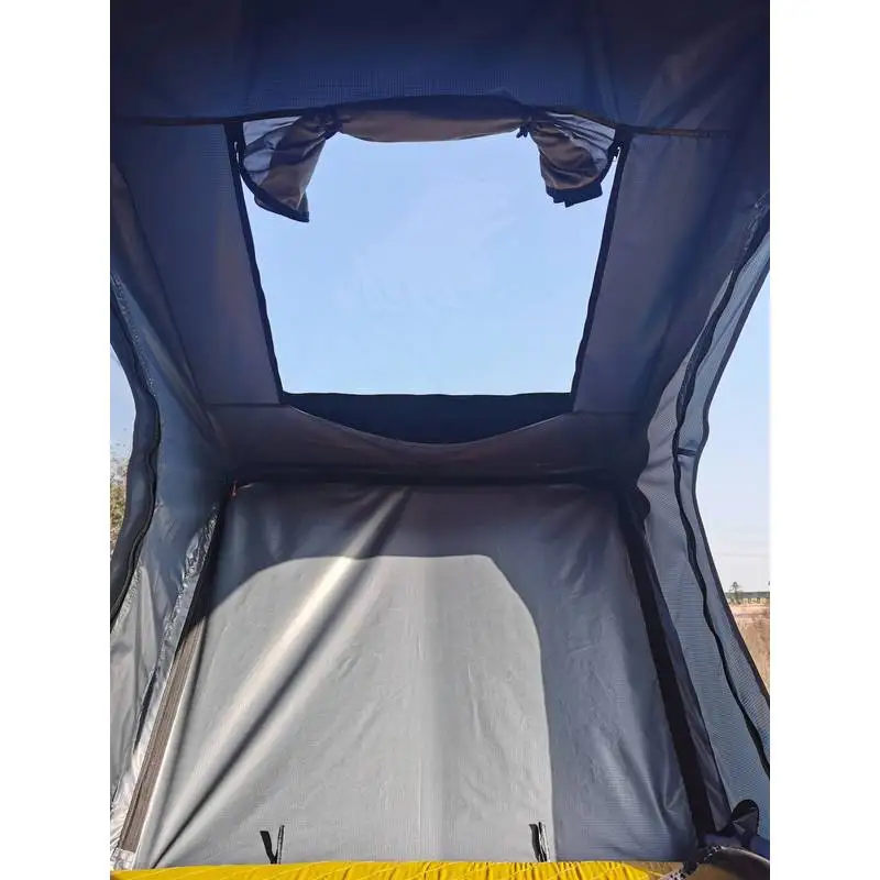 Portable Flip Aluminum Color Hard Shell Four Seasons Two-Person Rooftop Tent