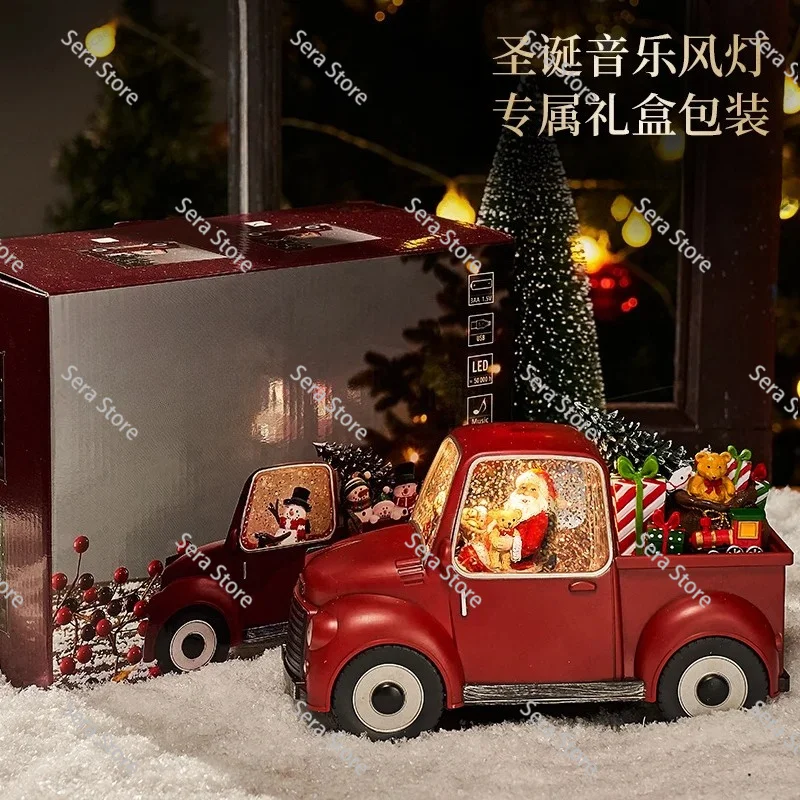 Christmas gift ornament night light music box ornament children new creative gift box