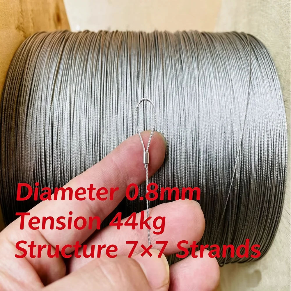 Marine Grade 316 Stainless Steel Wire Rope Fishing Line Soft  DIY Jewelry Thread 0.3-3MM of 1X7 or 7X7