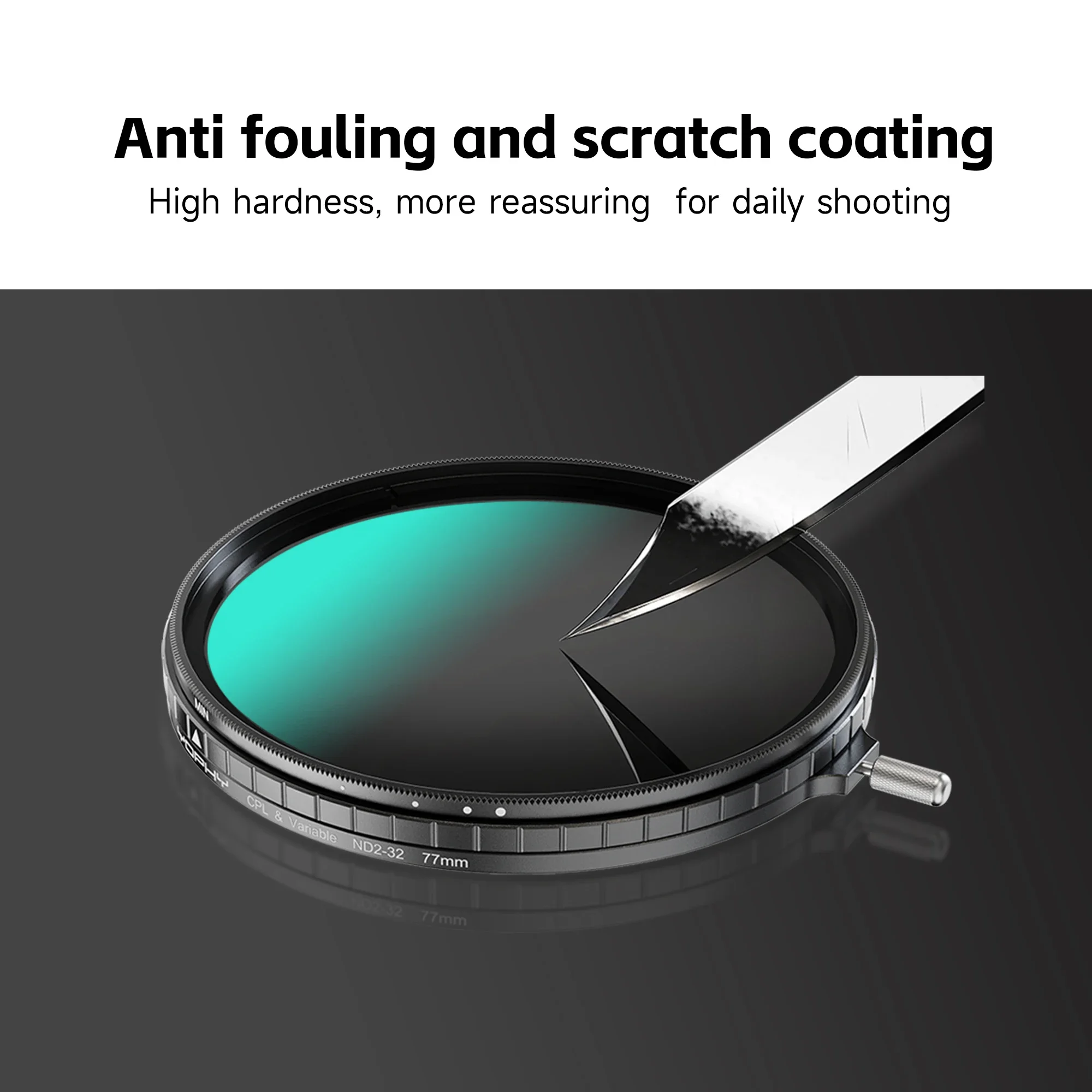 YOPHY متغير ND2-32 المستقطب 2 في 1 مرشح متعدد الوظائف 49/52/55/58/62/67/72/77/82 مللي متر ، 8K فائقة الدقة مرشح طلاء متعدد الطبقات