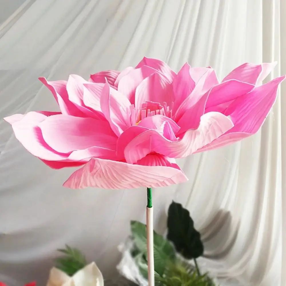 40/50cm PE Giant Lotus Flower Artificial Fashion Simulation Lotus Flower Art Decoration Hotel Decoration Large Foam Fake Flowers