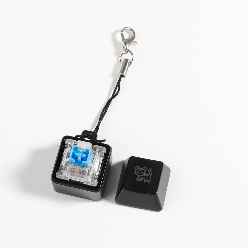 고양이 RGB 기계식 키보드 키체인 스위치 테스터 키트용 만화(백라이트 포함)