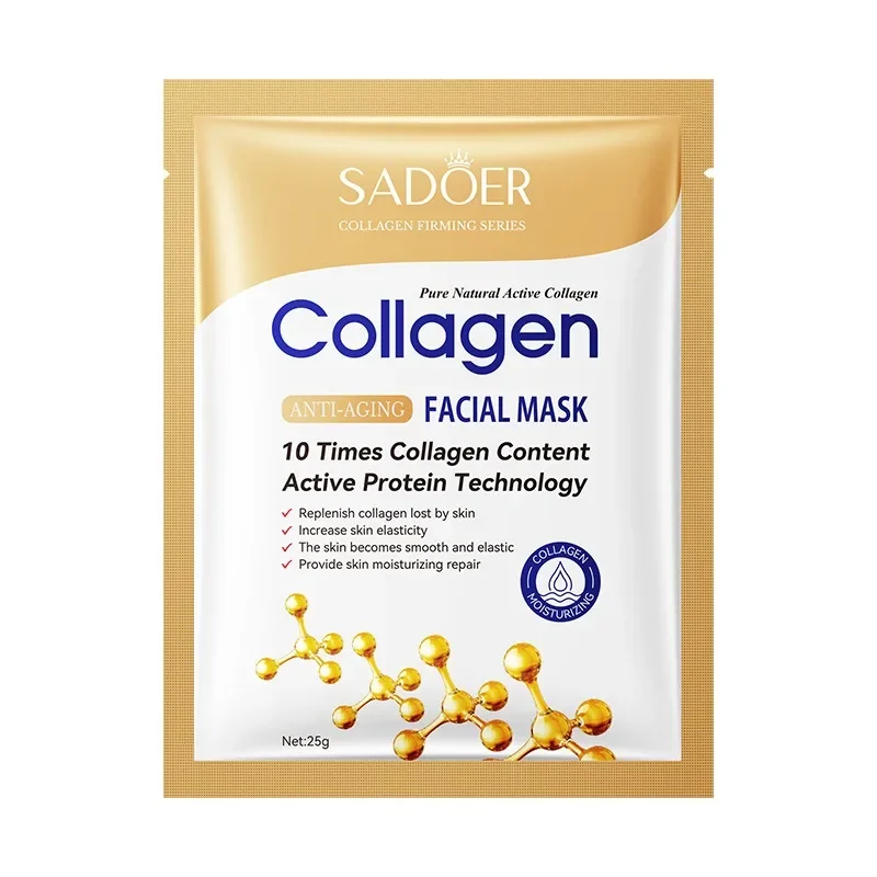 10pcs Collagen Face Mask Tender Hydrating Moisturizing Brightening Firming Skin Sheet Facial Masks Korean Skin Care Cosmetics