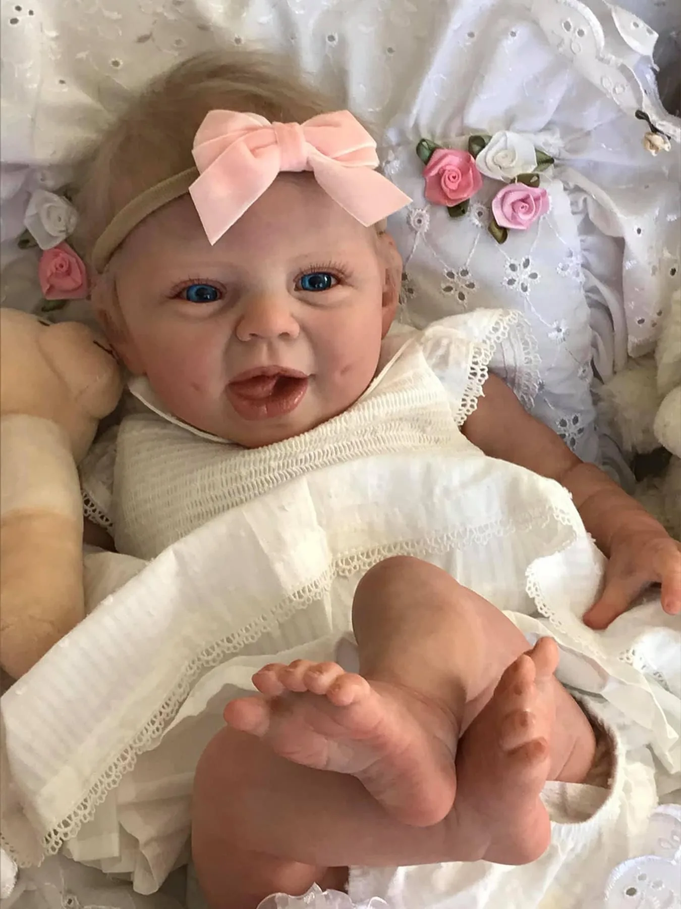 NPK 22inch Reborn Baby Girl Doll - Princess Newborn Size Hani Lifelike Soft Touch Sweet Face Birthday Gift for Girls - view 4