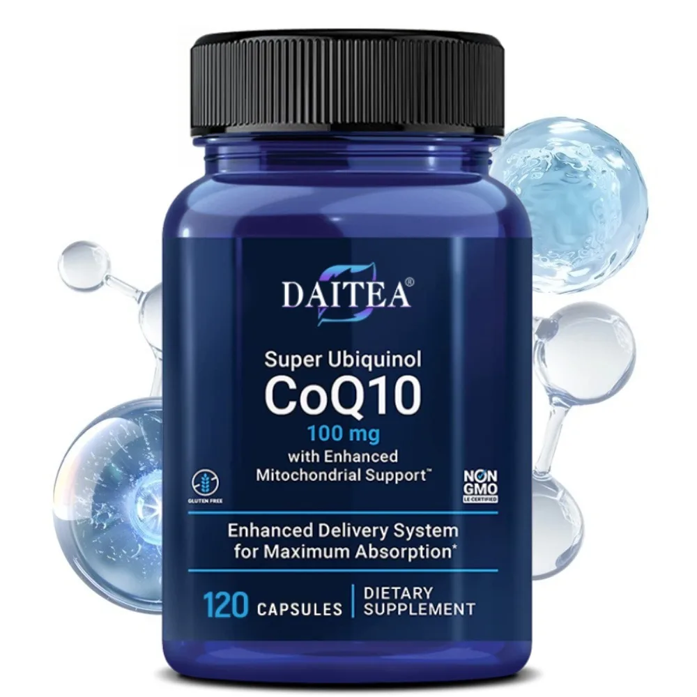 

CoQ10 Ubiquinol Capsules, Promotes Heart Health and Cellular Energy Production, Antioxidant Support, Non-GMO