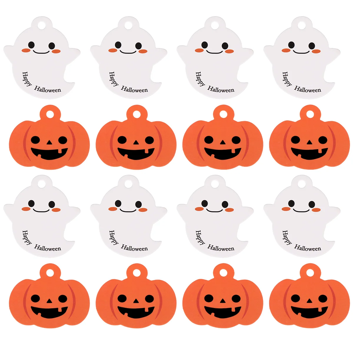 

Pumpkin Ghost Package Label Happy Halloween Party Favor Hang Tag Bookmark Bag of Boos Cookie