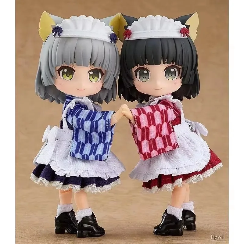 日本のアニメ猫耳少女メイドフィギュア雪桜アクションフィギュアおもちゃ-q-バージョンコレクションモデル人形おもちゃクリスマスギフト