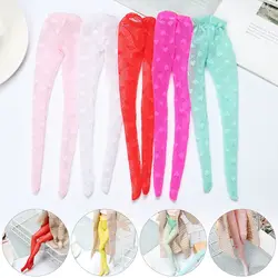 Fashion Elestic Legging Colorful Pantyhose Doll Silk Stockings Toy Pant Hose Love Heart Pattern Dolls Accessories