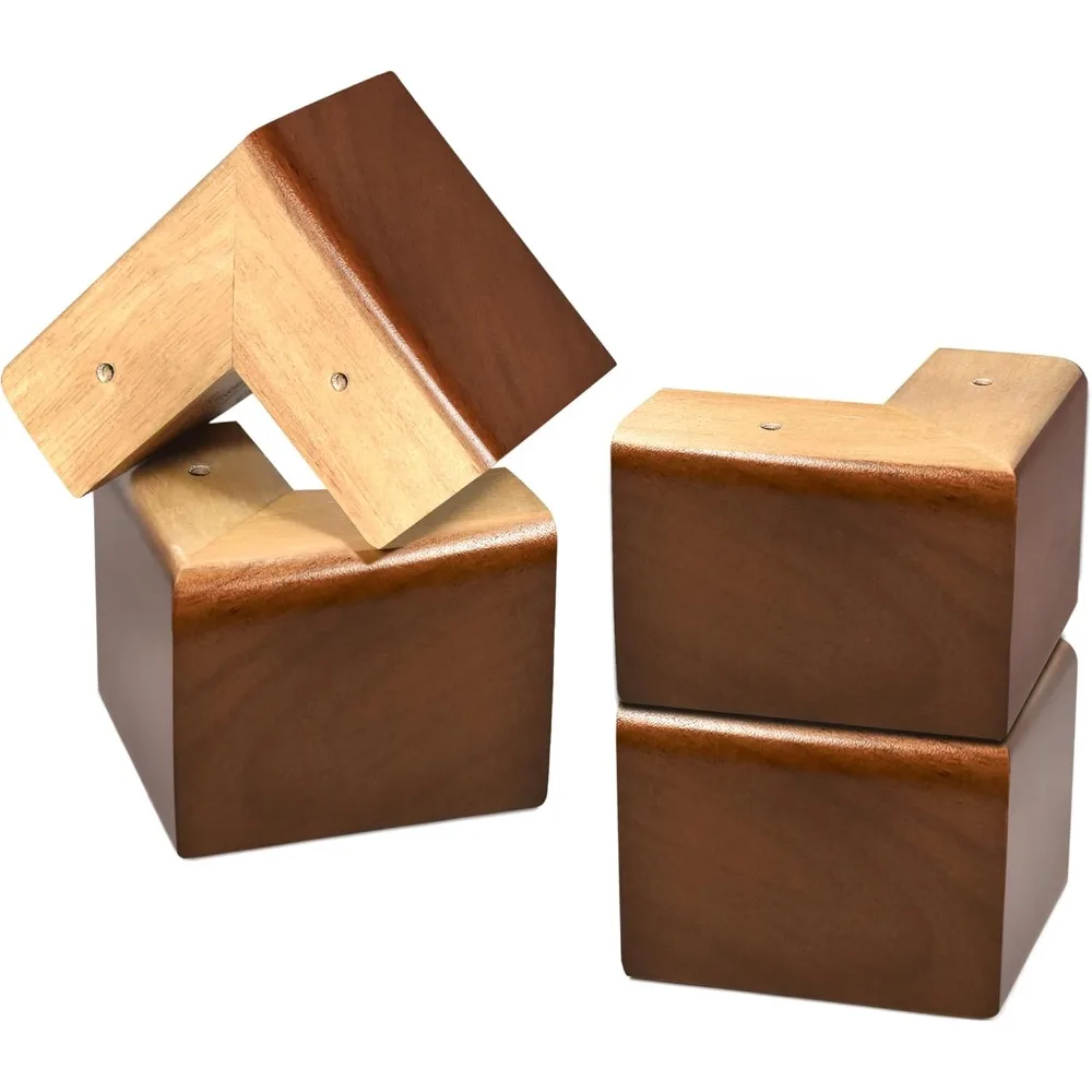 أرجل من الخشب الصلب للأثاث، رافعات سرير على شكل حرف L، أرجل أثاث لطاولة خزانة الأريكة، أقدام أريكة الأريكة