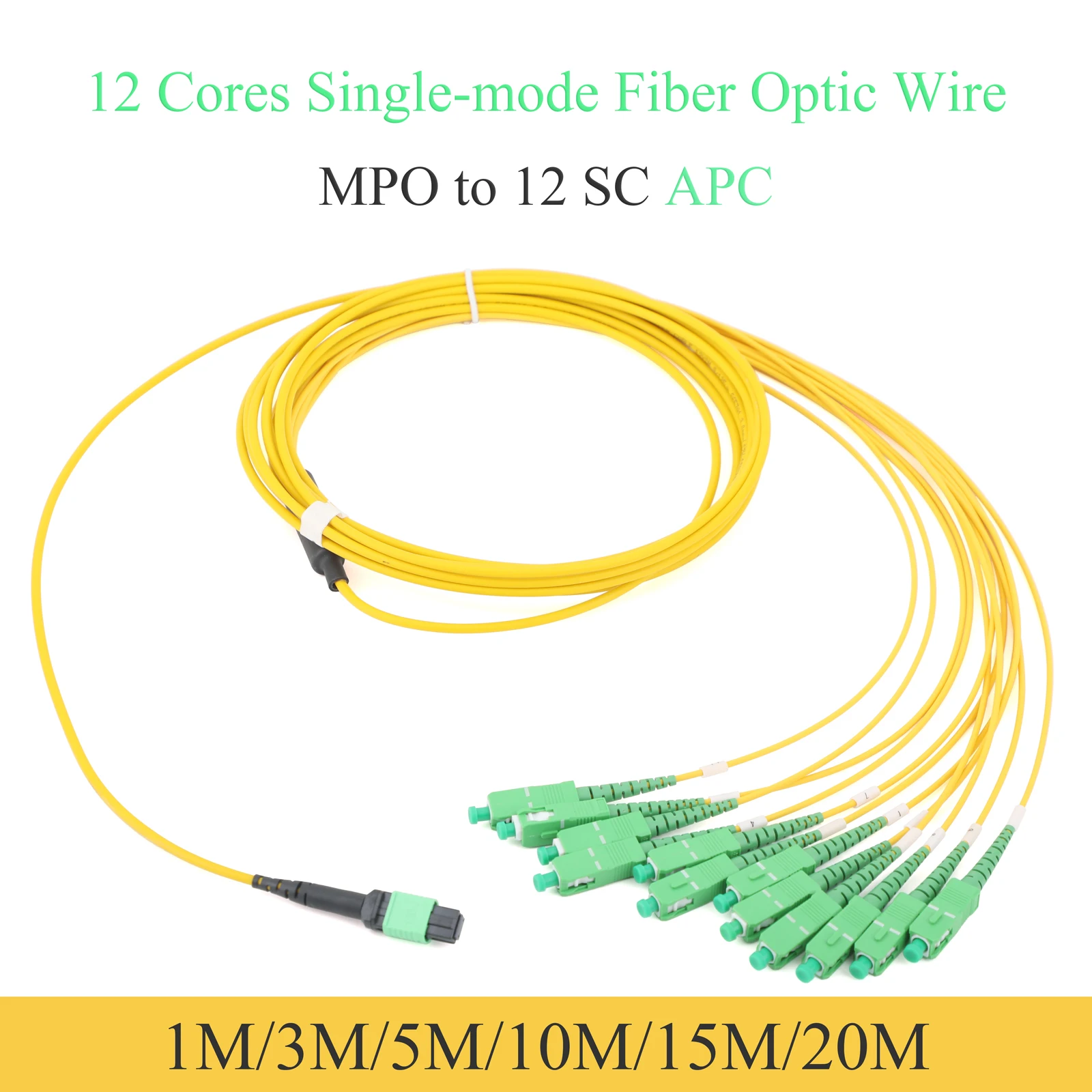 

Оптический патч-корд одномодовый 12-жильный MPO/PC на 12SC/APC, SM-джамперы для телекоммуникационных сетей 1м/3м/5м/10м/15м/20м