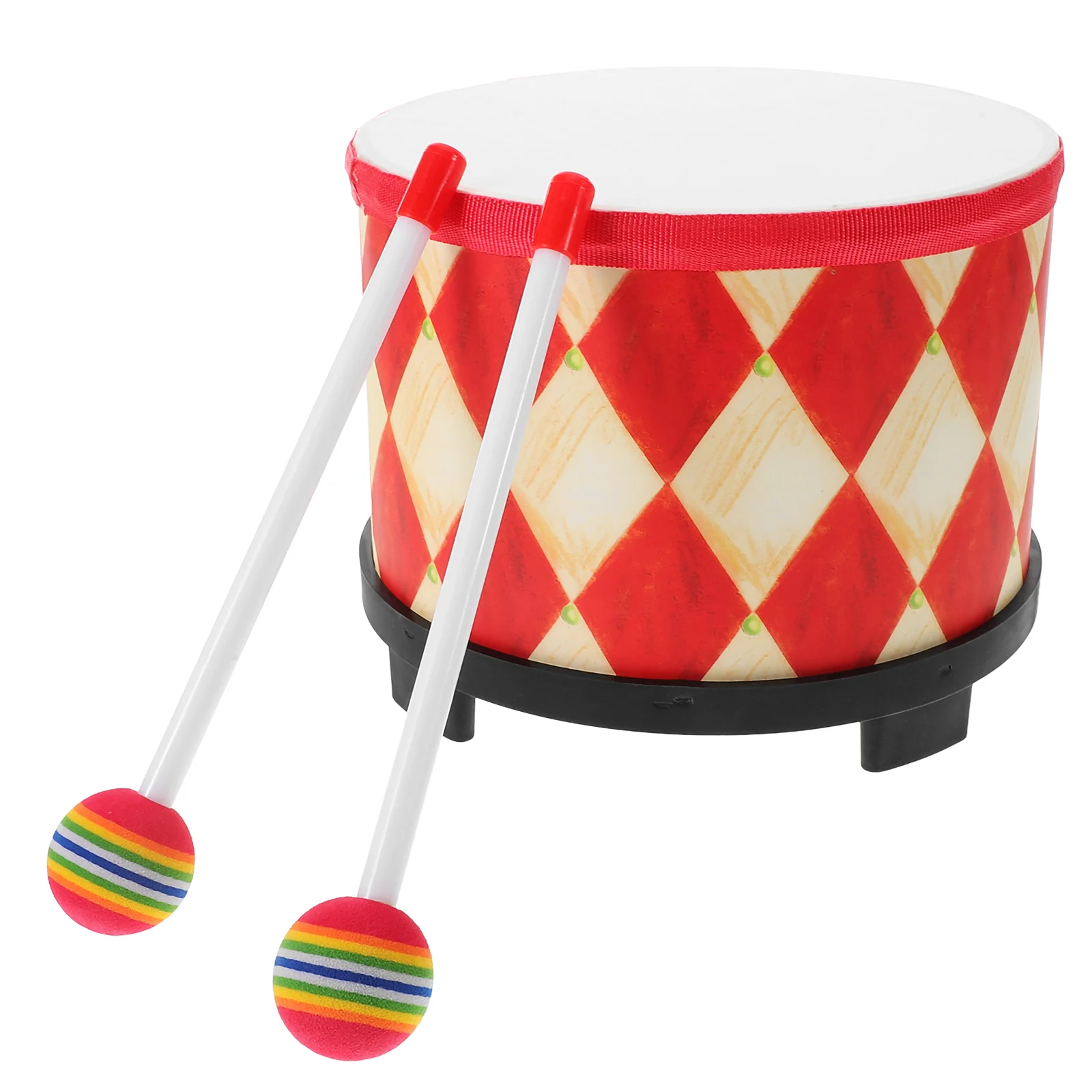 Juguetes para niños, tambor para niños, instrumento musical para bebés, pandereta, chamán rojo chino, percusión para niños pequeños