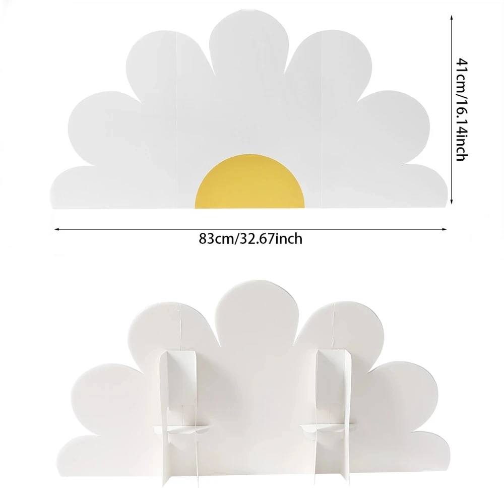 DIY Daisy Cutout Daisy Themed Party Backdrop KT Board Sunflower Balloon Baby Shower Girl Princess Birthday Party Wedding Decorat