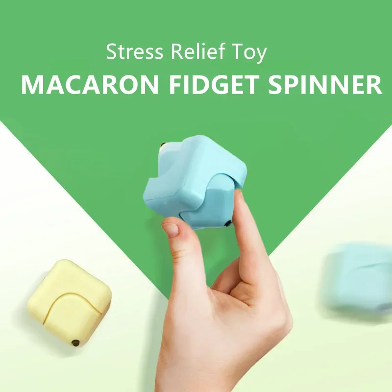 Macaron Fidget Spinner Toy, cubo antiestrés, giroscopio de mano, nuevo cubo infinito para niños y adultos, alivio de la ansiedad y el estrés