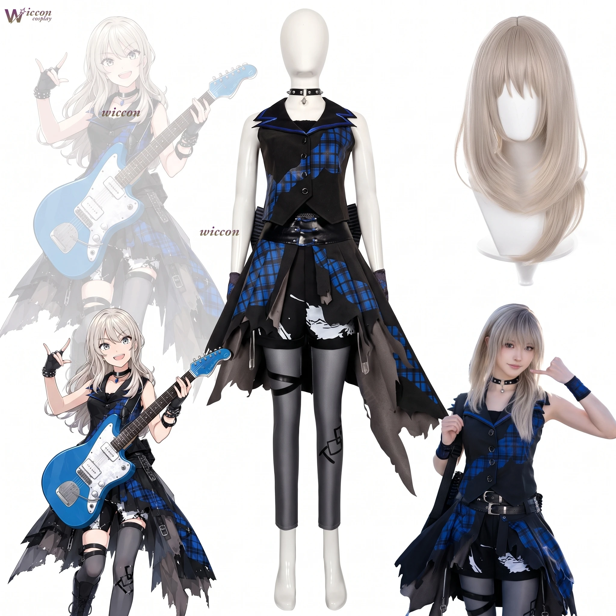 Anime Cosplay Black Girl - Cos Room Girls Band Cry Momoka