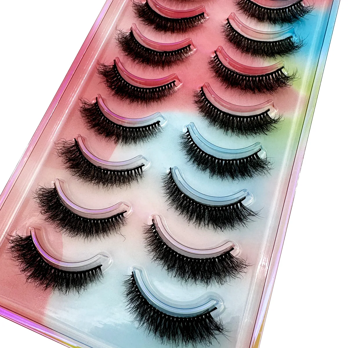 Neu10Pairs Nerz Wimpern 3D Nerz Wimpern 100% Tierversuchsfreie Wimpern Handgemachte Wiederverwendbare Flauschige Natürliche Wimpern Falsche Wimpern Make-Up