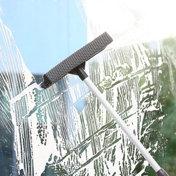 Glass Cleaning Artifact Household Glass Scraping Tool Retractable Rod WindowWiper GlassScraping Cleaning Window
