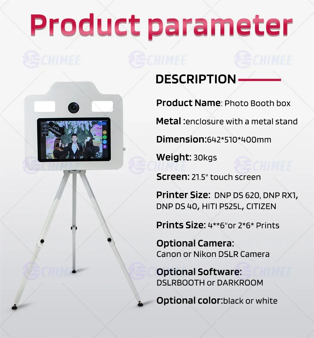 Desain Estetika Kotak Selfie Photo Booth Bermanfaat Multifungsi Photobooth Shell Portable Dslr Photo Booth untuk Acara