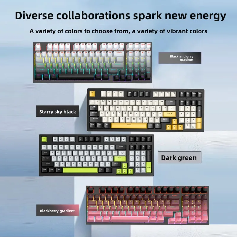 

Green axis custom macro mechanical keyboard key line separation RGB wired game quick trigger mechanical keyboard