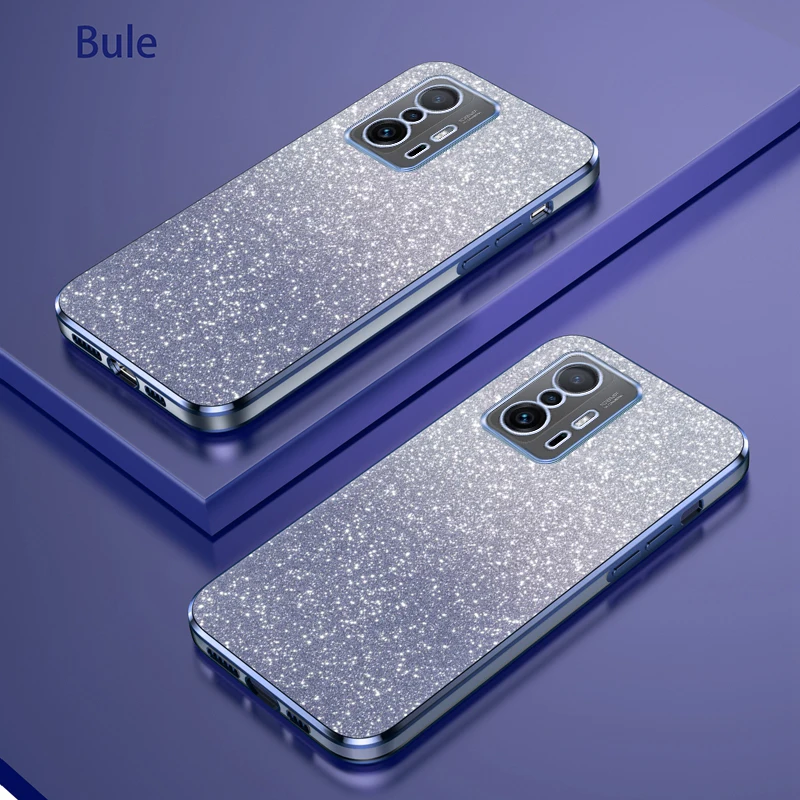 For Xiaomi 11T Pro Case Xiaomi 11t Phone Case mi 11T Pro mi11t Cover Luxury Gradient Glitter Plating Silicone Back Cover Funda