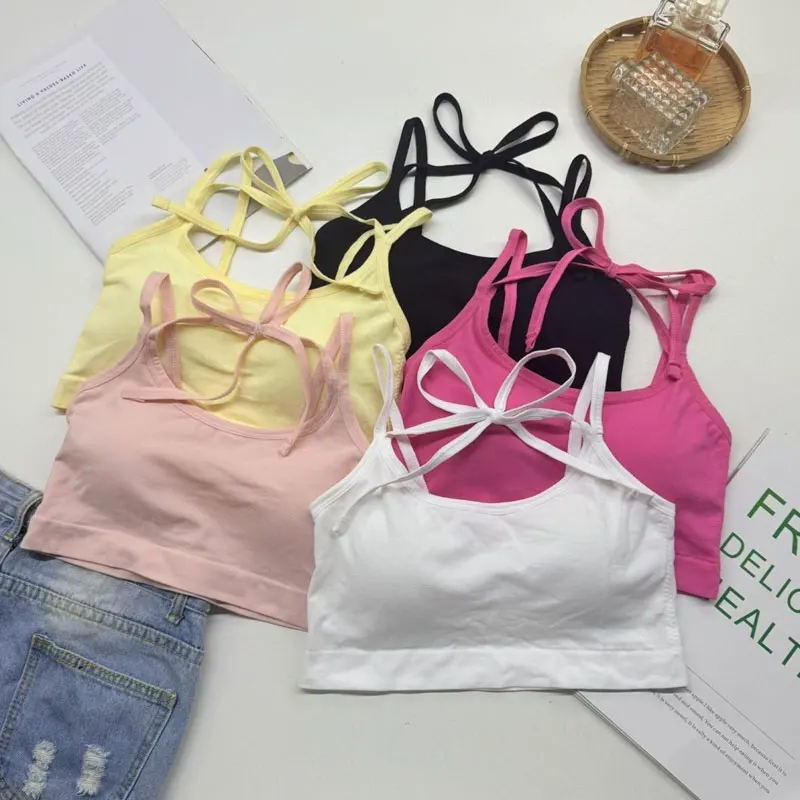 Women's with Bust Padded Tops High Fastening Women Underwear for Sport Yoga Gym Running Simple Fashionable 5 Colors' Sports Bra