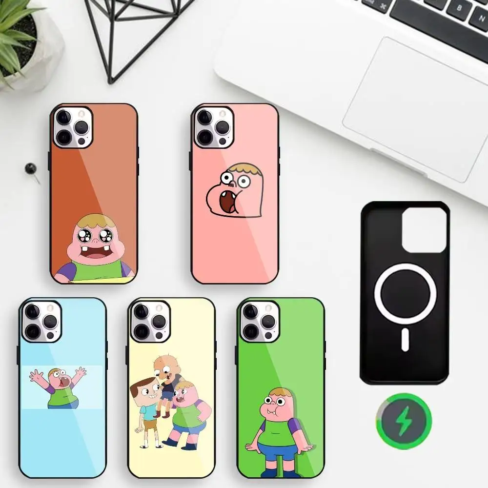 

Funny cartoon C-Clarences Phone Case For iPhone17,16,15,14,13,12,11 Plus,For Magnetic Wireless Charge Cover