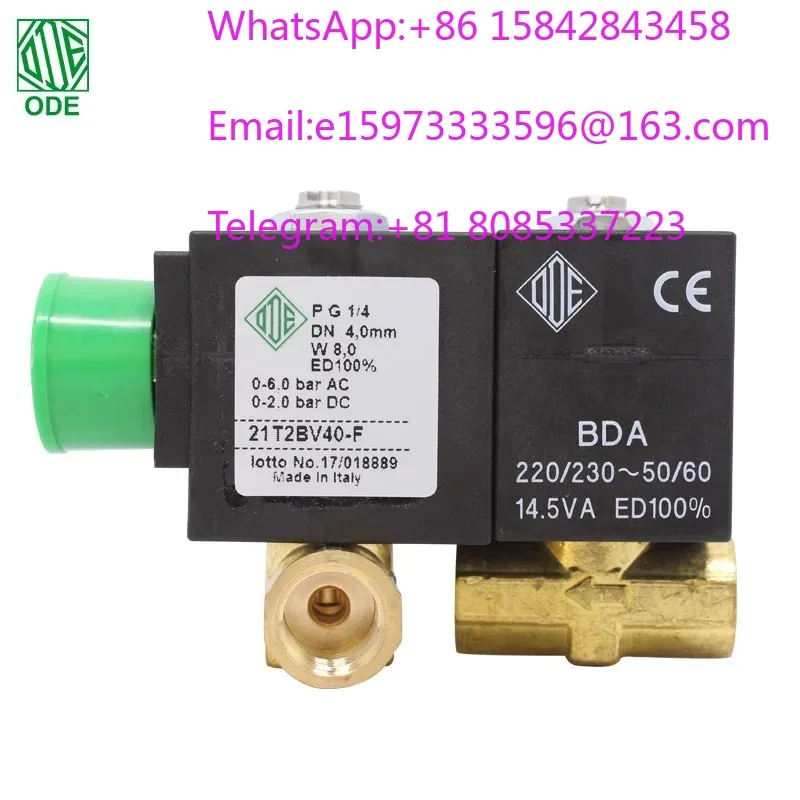 Solenoid Valve 21T1BV22-F 21T2BV22-F 21T2BV28-F 21T2BV40-F Wholesale Italy 2-Position 2-way Direct-acting Brass