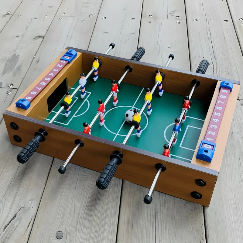 

Mini Wooden Table Football Game Soccer Toy Kids Childrens Portable Foldable Indoor Outdoor Camping Party Games Birthday Gift