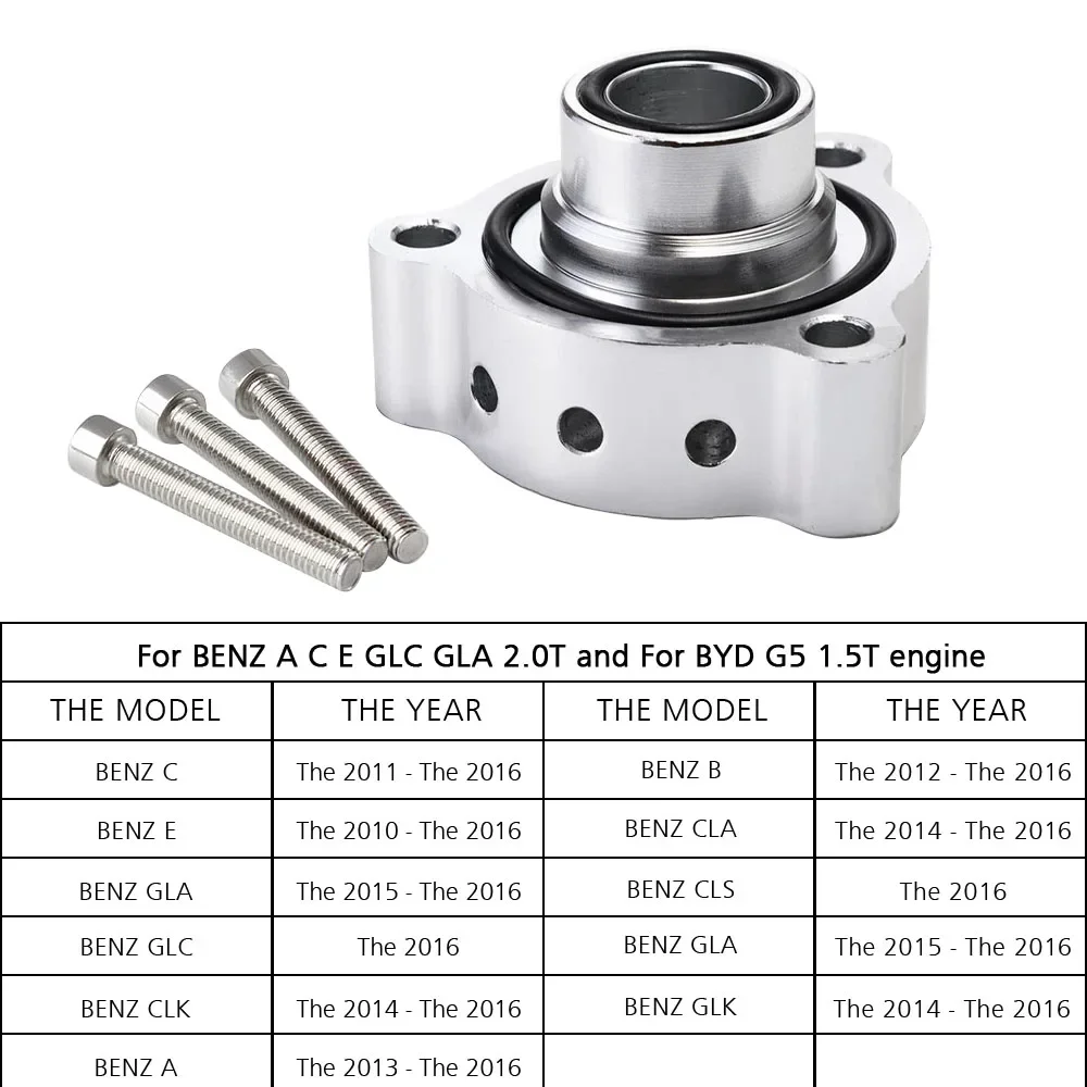 For BENZ A C E GLC GLA 2.0T Car Turbo Blow Off Valve Diverter For BYD G5 1.5T engine BOV Adapter Spacer Kits Auto Parts