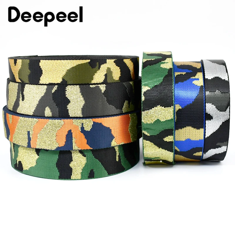 

5Meters 50mm Leopard Nylon Webbing Straps Garment Decorative Braid Tape Shoulder Bag Strap Belt Sling Band Sewing Accessories