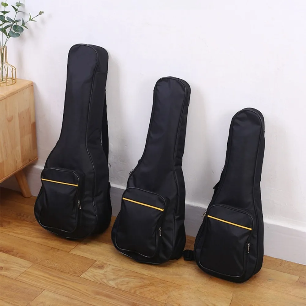 Ransel Ukulele 21/23/26 inci tali bahu ganda tas gitar Mini dengan pegangan tas instrumen kain Oxford bantalan spons