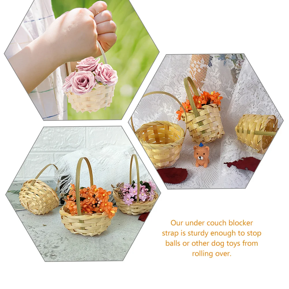 

10Pcs Mini Woven Baskets Handheld Small Candy Cookie Storage Basket Natural Rustic Style Mini Basket Small Candy Baskets