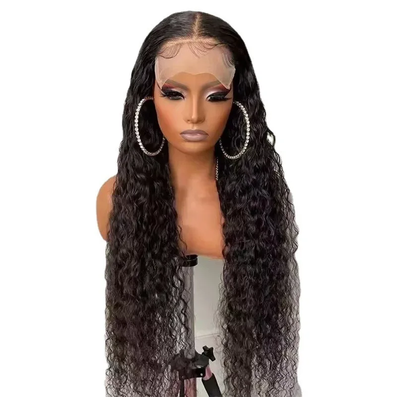 

European and American wigs, front lace small rolls, medium long curls, African women's fashion head chemical fiber hea