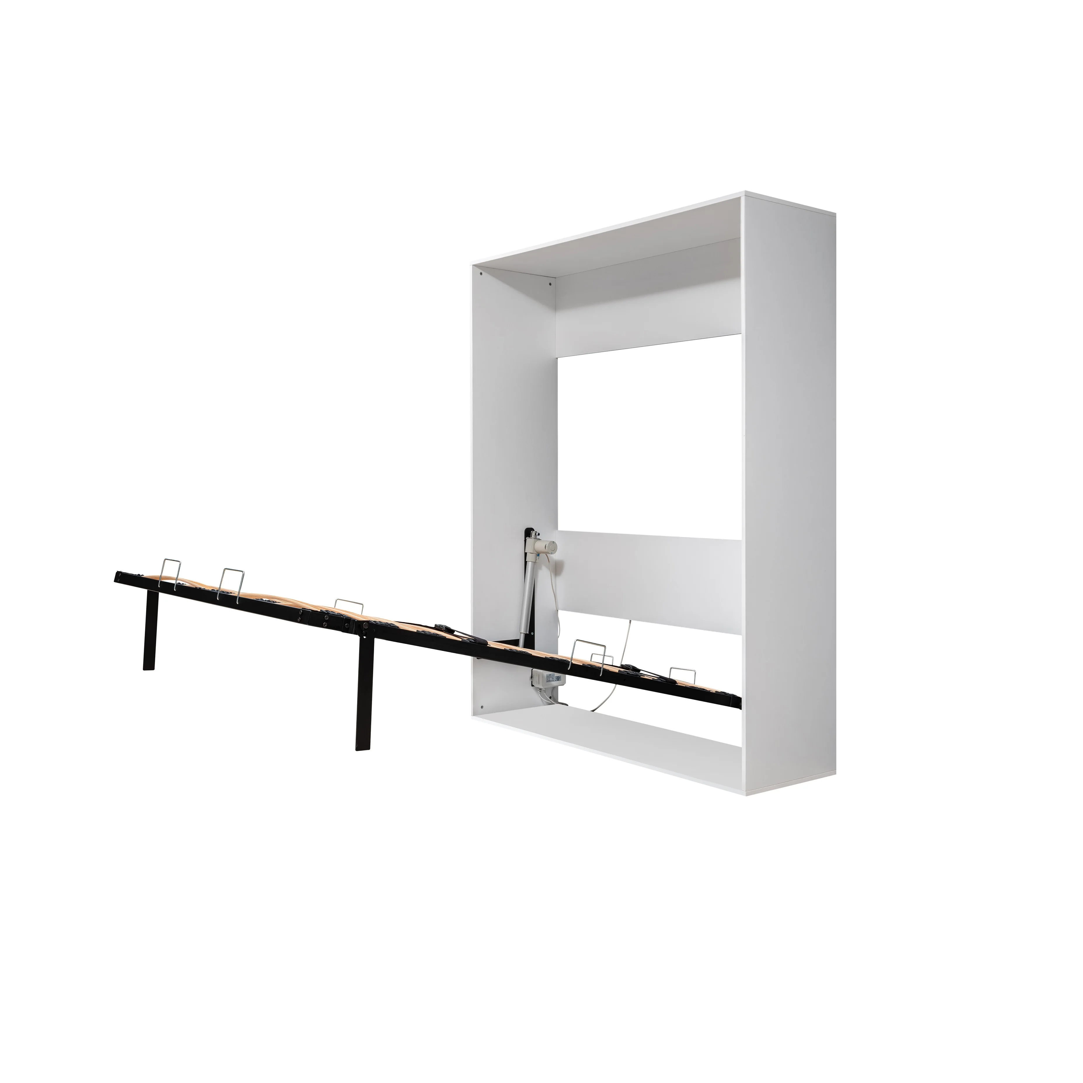 %Hidden Modern Space-Saving Folded Full/King Size Birch Wood Metal Folding Murphy Bed Sofa Iron Mechanism DS2532 DOSIN Apartment
