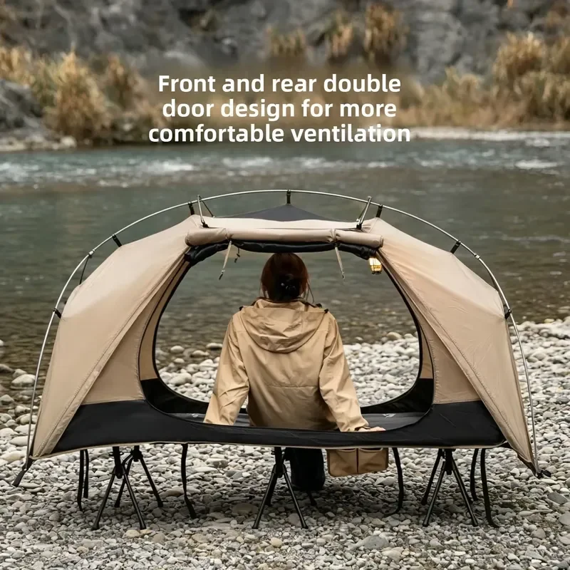 Single Camp Bed Tent Outdoor Multi-purpose Leisure Rainproof Waterproof Camping Tent for Hiking And Travel