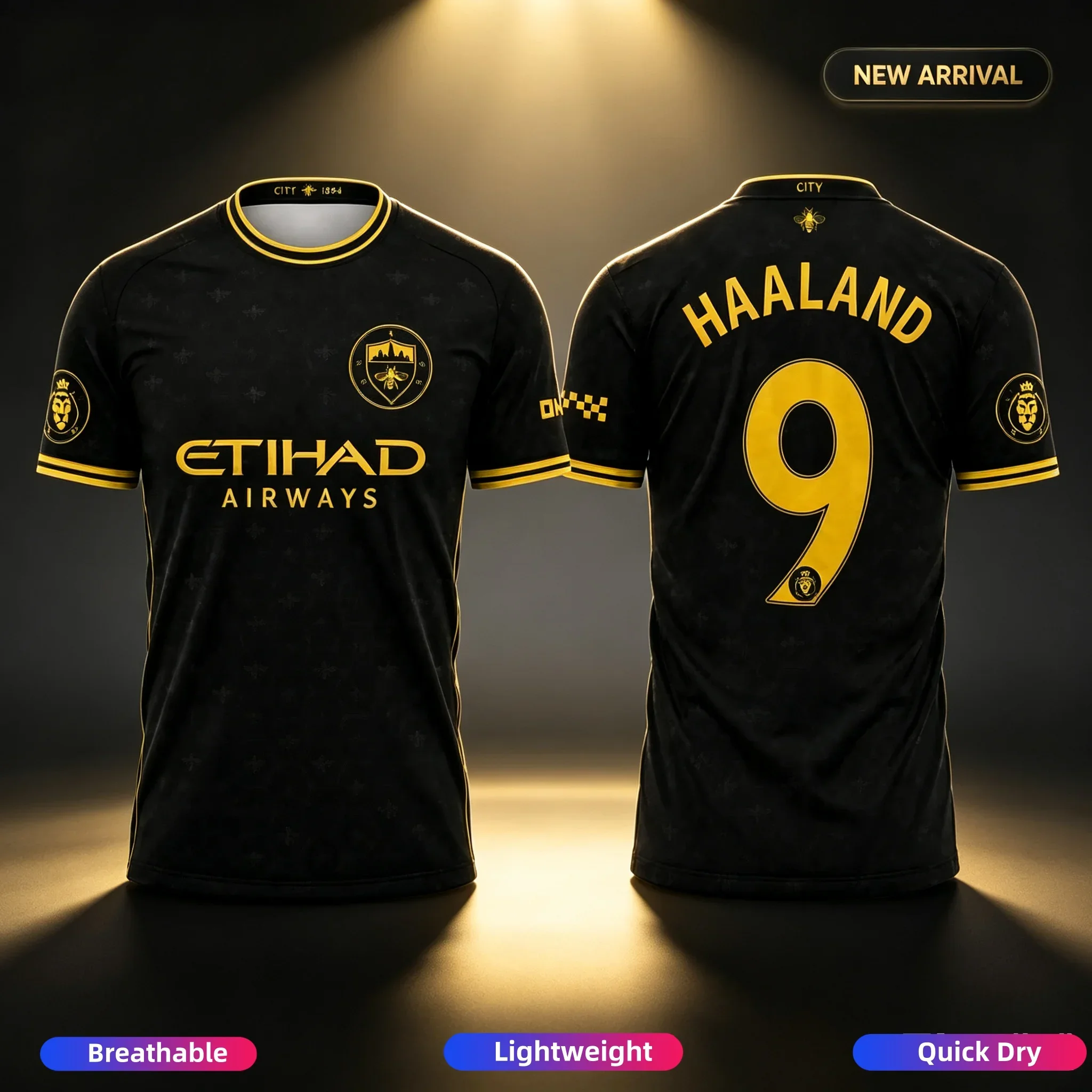 2026 Sommer Haaland Nr. 9 Manchester City Fußball Herren Damen Sport Komfort T-Shirt Sport-Tee 3D Mode Sport-Tops Eltern-Kind – Detail 2